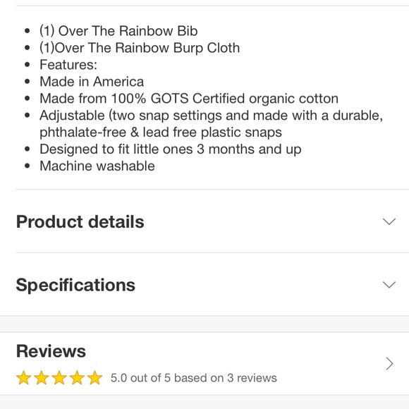 🇺🇸 Stina & Mae Burp& Bib Set - Picture 2 of 6